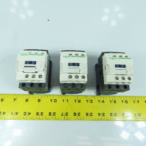 Schneider LC1D18 600V 32A Contactor 120V Coil 5-15HP Lot Of 3