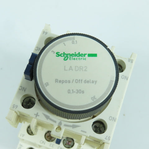 Schneider LADR2 CAD50 Time Delay Block 0.1-30s W/600V 10A Contactor 120V G7 Coil