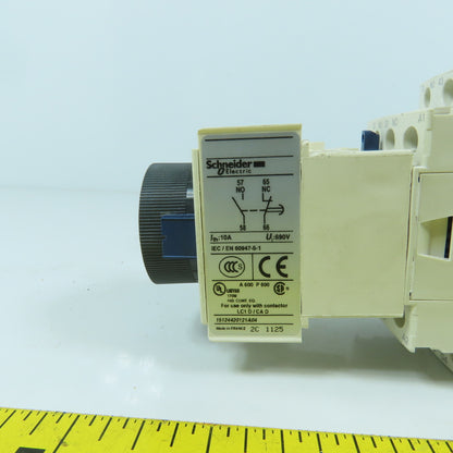 Schneider LADR2 CAD50 Time Delay Block 0.1-30s W/600V 10A Contactor 120V G7 Coil