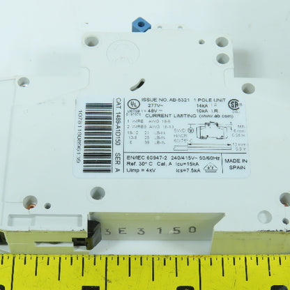 Allen Bradley 1489-A1D150 15A Single Pole Circuit Breaker 277VAC Lot Of 4