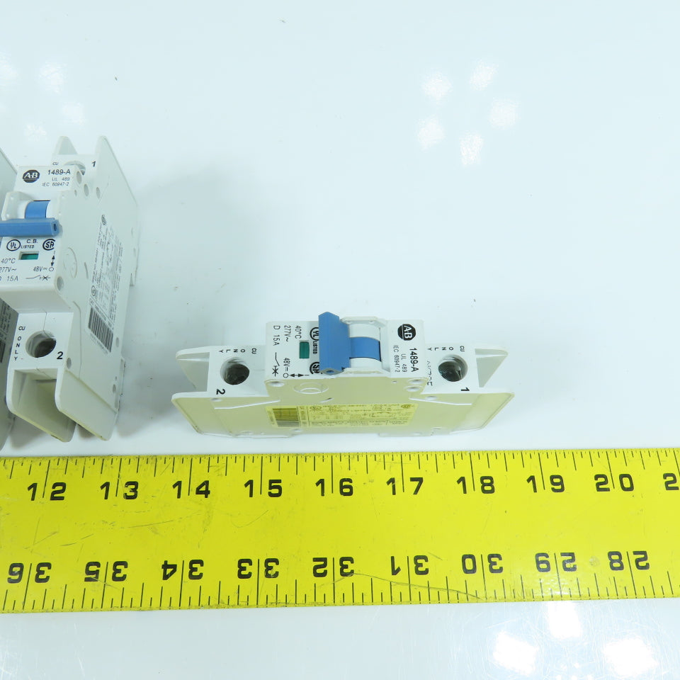Allen Bradley 1489-A1D150 15A Single Pole Circuit Breaker 277VAC Lot Of 4