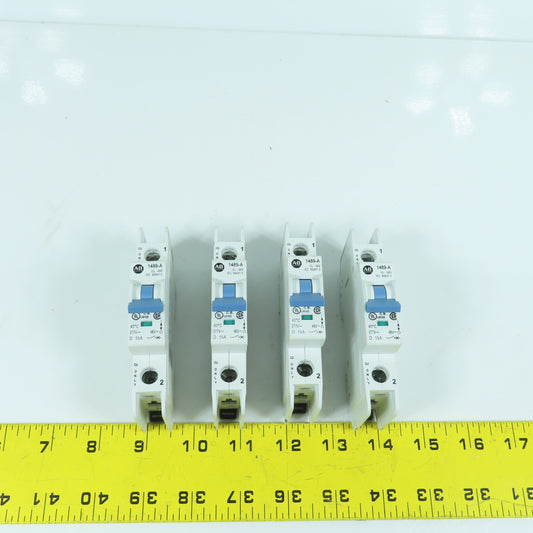 Allen Bradley 1489-A1D150 15A Single Pole Circuit Breaker 277VAC Lot Of 4