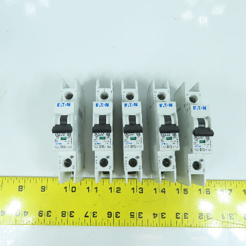 Eaton FAZ-D15/1-NA-SP 15A Single Pole Circuit Breaker 277VAC Lot Of 5