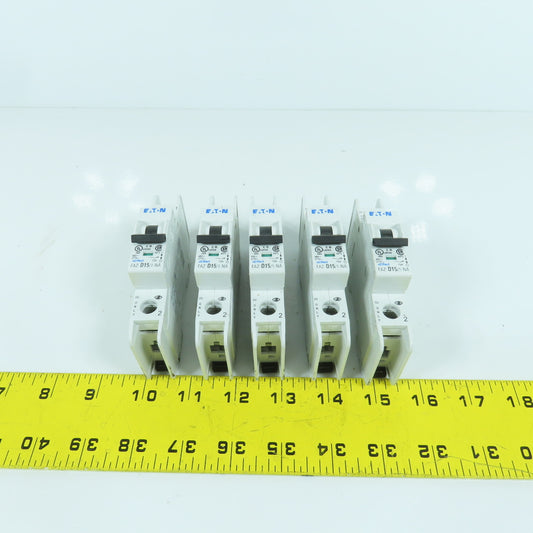 Eaton FAZ-D15/1-NA-SP 15A Single Pole Circuit Breaker 277VAC Lot Of 5