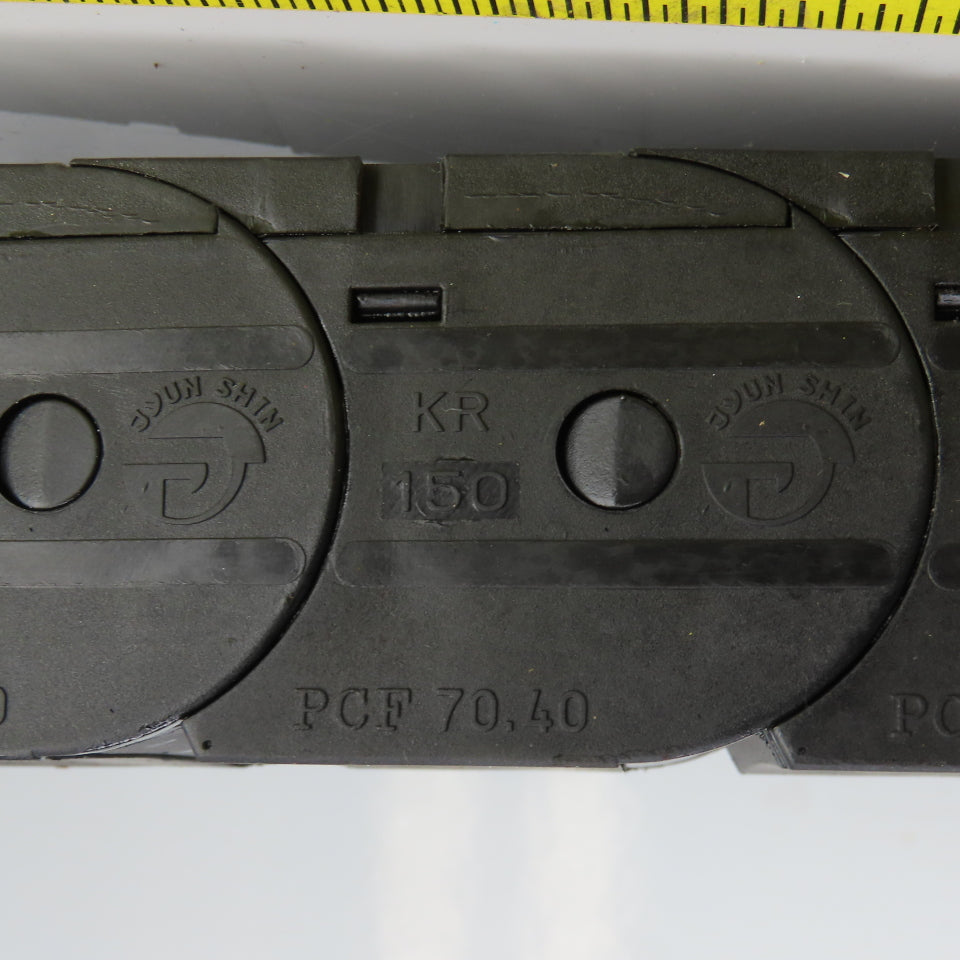 PCF 70.40 43-3/8"L Enclosed Cable Carrier Energy Chain 2-3/4x1-1/2" ID W/Anchors