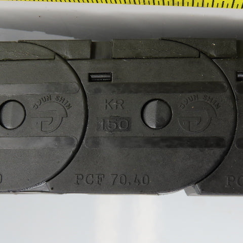 PCF 70.40 43-3/8"L Enclosed Cable Carrier Energy Chain 2-3/4x1-1/2" ID W/Anchors