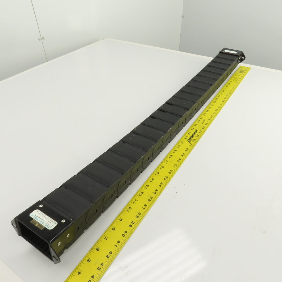 PCF 70.40 43-3/8"L Enclosed Cable Carrier Energy Chain 2-3/4x1-1/2" ID W/Anchors