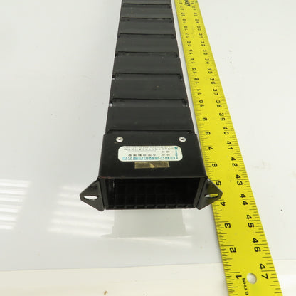 PCF 70.40 43-3/8"L Enclosed Cable Carrier Energy Chain 2-3/4x1-1/2" ID W/Anchors