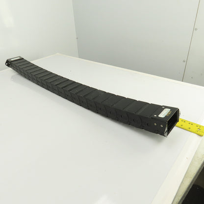 PCF 70.40 43-3/8"L Enclosed Cable Carrier Energy Chain 2-3/4x1-1/2" ID W/Anchors