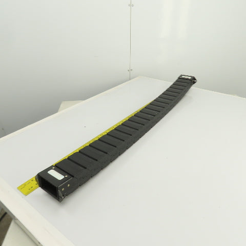 PCF 70.40 43-3/8"L Enclosed Cable Carrier Energy Chain 2-3/4x1-1/2" ID W/Anchors