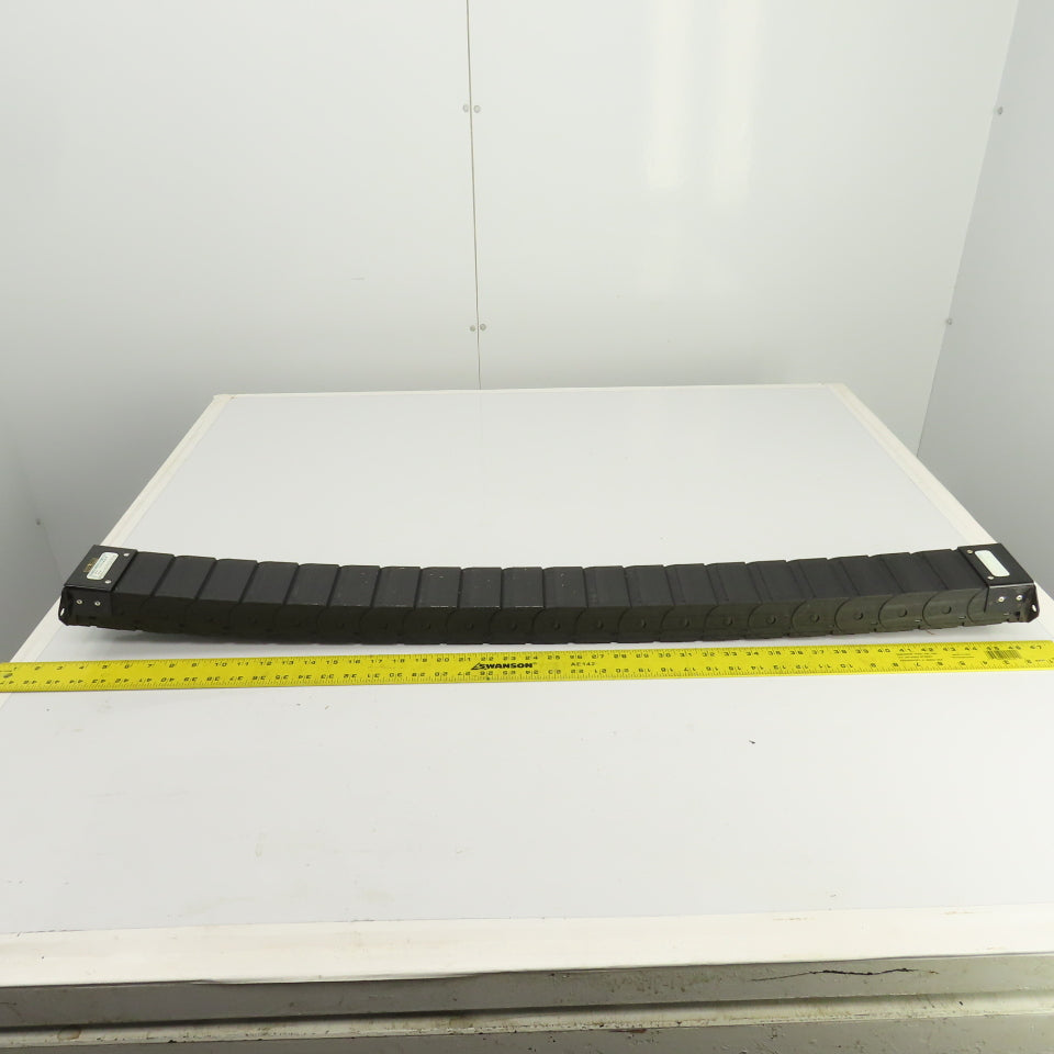 PCF 70.40 43-3/8"L Enclosed Cable Carrier Energy Chain 2-3/4x1-1/2" ID W/Anchors