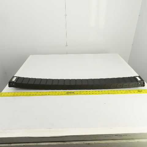 PCF 70.40 43-3/8"L Enclosed Cable Carrier Energy Chain 2-3/4x1-1/2" ID W/Anchors