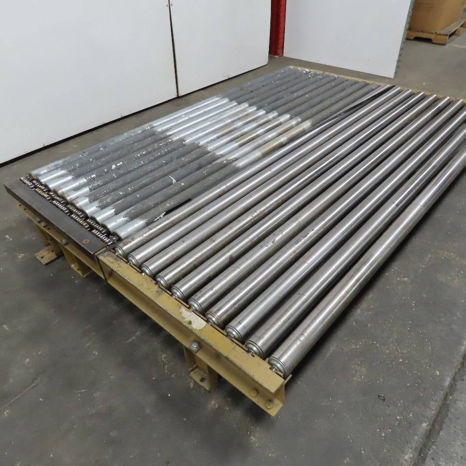 83" BF x 60" Long Gravity Roller Conveyor Section 13-1/2" Tall