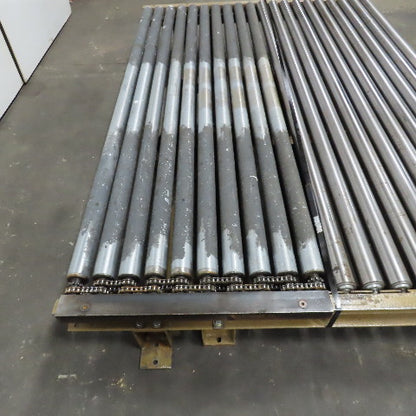 83" BF x 60" Long Gravity Roller Conveyor Section 13-1/2" Tall