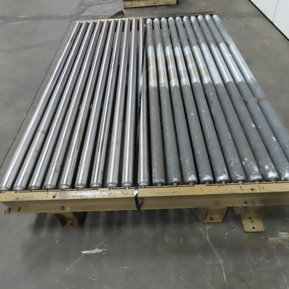 83" BF x 60" Long Gravity Roller Conveyor Section 13-1/2" Tall