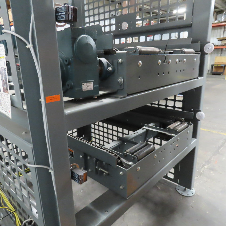 Automated High Infeed Palletizer W/ Pallet Feeder Discharge Conveyor 40" Pallet