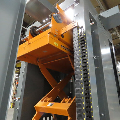 Automated High Infeed Palletizer W/ Pallet Feeder Discharge Conveyor 40" Pallet