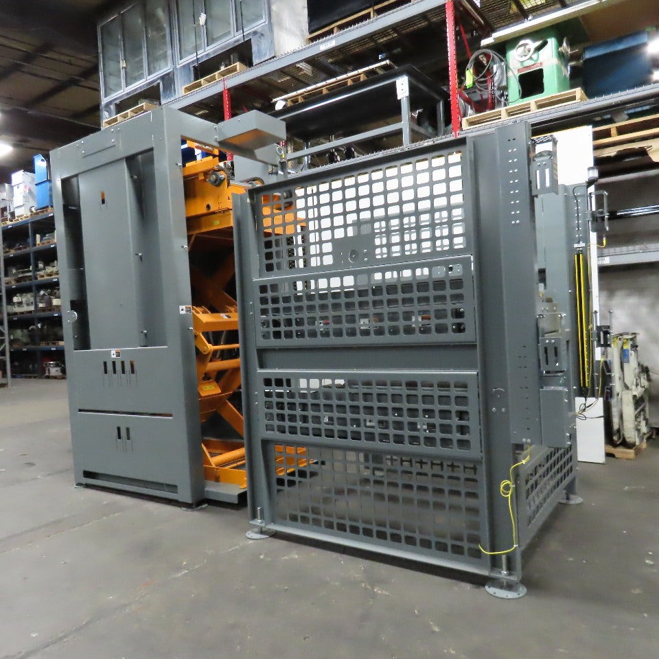Automated High Infeed Palletizer W/ Pallet Feeder Discharge Conveyor 40" Pallet