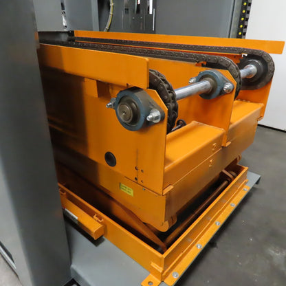 Automated High Infeed Palletizer W/ Pallet Feeder Discharge Conveyor 40" Pallet