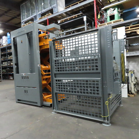 Automated High Infeed Palletizer W/ Pallet Feeder Discharge Conveyor 40" Pallet