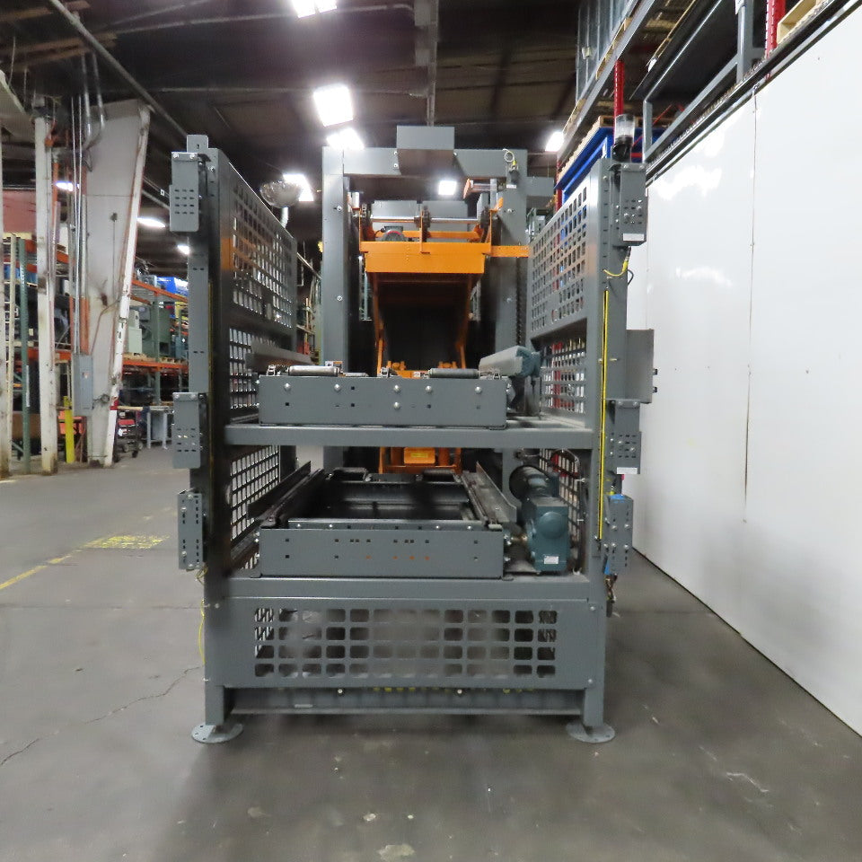 Automated High Infeed Palletizer W/ Pallet Feeder Discharge Conveyor 40" Pallet