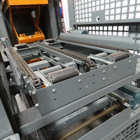 Automated High Infeed Palletizer W/ Pallet Feeder Discharge Conveyor 40" Pallet