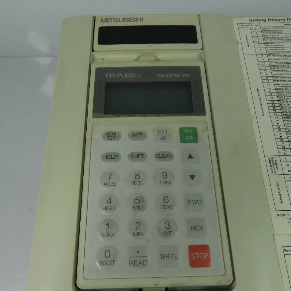 Mitsubishi FR-A220E-7.5K-UL 200-230VAC 52A AC Inverter Drive 50/60 Hz 10 HP 3P