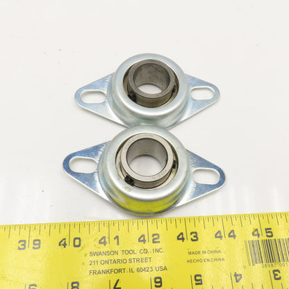 KBZ CSB205-16N 1" Bore Ball Bearing 2 Bolt Flange Mount Lot Of 2