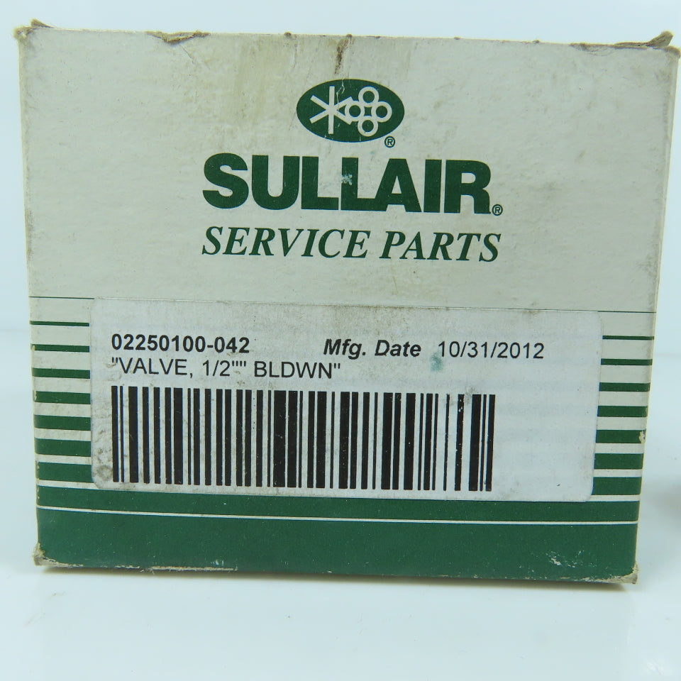 Sullair 02250100-042 Genuine OEM 1/2" Blowdown Valve