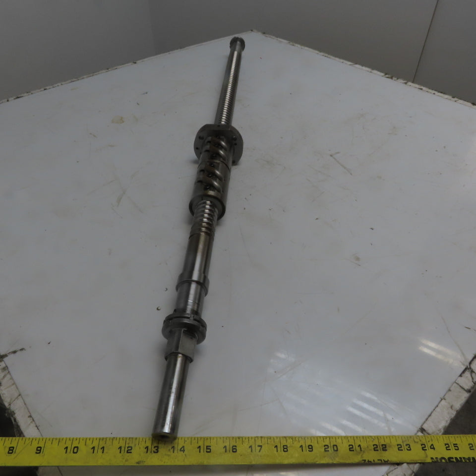 Yamazaki Mazak CNC 35mm Ball Screw Assembly 1110mm OAL 10mm Pitch 520mm Travel