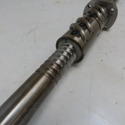 Yamazaki Mazak CNC 35mm Ball Screw Assembly 1110mm OAL 10mm Pitch 520mm Travel