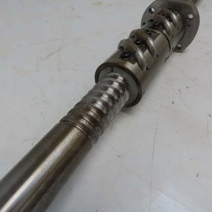 Yamazaki Mazak CNC 35mm Ball Screw Assembly 1110mm OAL 10mm Pitch 520mm Travel