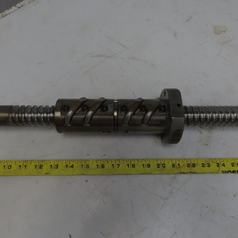 Yamazaki Mazak CNC 35mm Ball Screw Assembly 1110mm OAL 10mm Pitch 520mm Travel