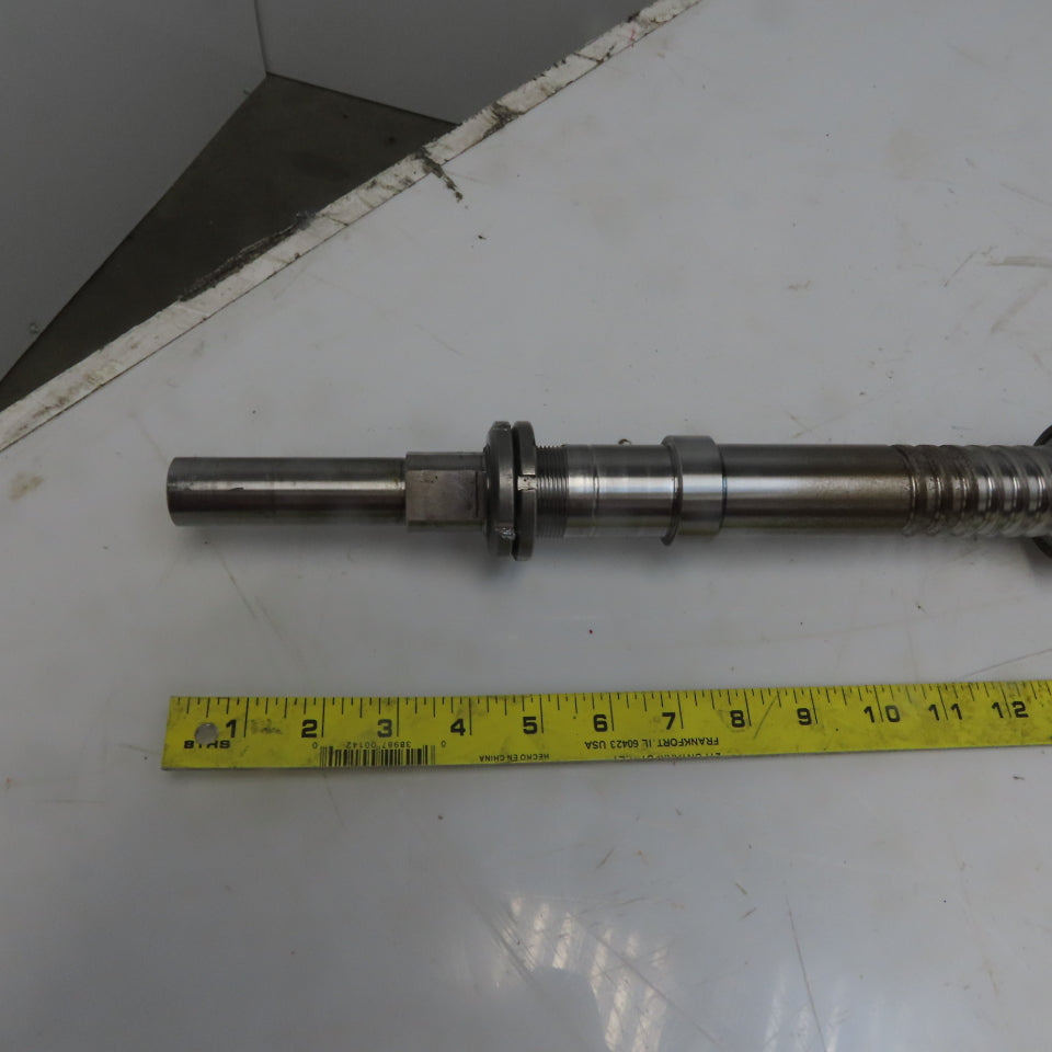 Yamazaki Mazak CNC 35mm Ball Screw Assembly 1110mm OAL 10mm Pitch 520mm Travel