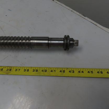 Yamazaki Mazak CNC 35mm Ball Screw Assembly 1110mm OAL 10mm Pitch 520mm Travel