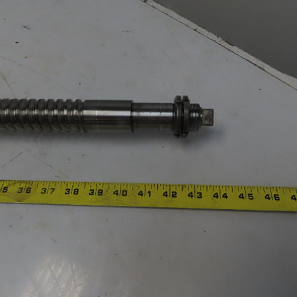 Yamazaki Mazak CNC 35mm Ball Screw Assembly 1110mm OAL 10mm Pitch 520mm Travel