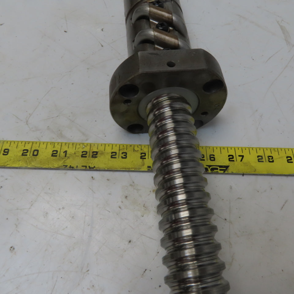Yamazaki Mazak CNC 35mm Ball Screw Assembly 1110mm OAL 10mm Pitch 520mm Travel