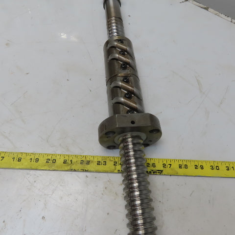 Yamazaki Mazak CNC 35mm Ball Screw Assembly 1110mm OAL 10mm Pitch 520mm Travel