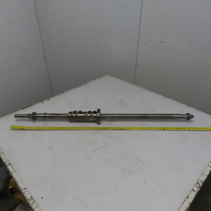 Yamazaki Mazak CNC 35mm Ball Screw Assembly 1110mm OAL 10mm Pitch 520mm Travel