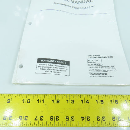 Sullair 02250146-049 R02 Supervisor Controller User Manual "Sealed"