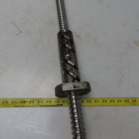Yamazaki Mazak CNC 36mm Ball Screw Assembly mm 1346OAL 11mm Pitch 622mm Travel