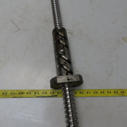 Yamazaki Mazak CNC 36mm Ball Screw Assembly mm 1346OAL 11mm Pitch 622mm Travel