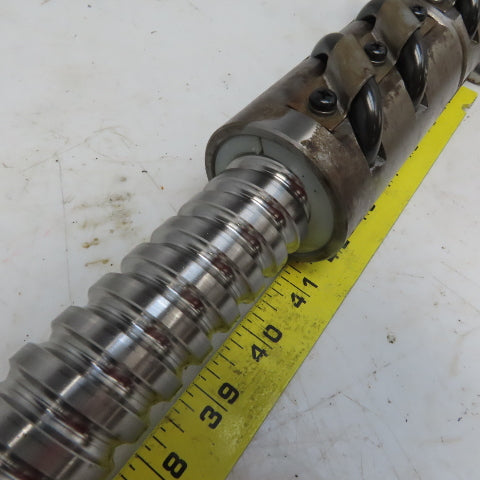 Yamazaki Mazak CNC 36mm Ball Screw Assembly mm 1346OAL 11mm Pitch 622mm Travel