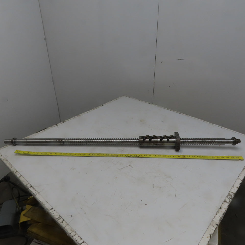 Yamazaki Mazak CNC 36mm Ball Screw Assembly mm 1346OAL 11mm Pitch 622mm Travel