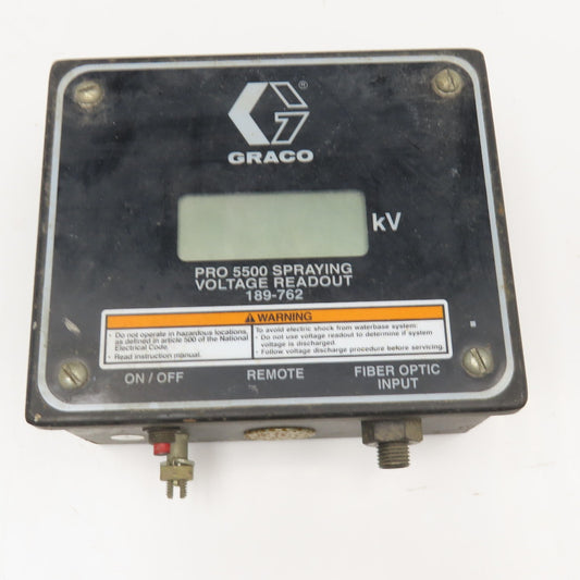 Graco 189-762 Pro 5500 Spraying Voltage Read Out