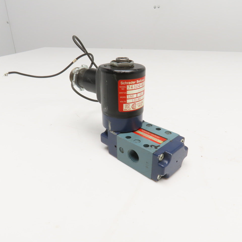 Schrader Bellows 52401-1115 3 Port 2 Position Pneumatic Cyclone Valve 120V 1/4"