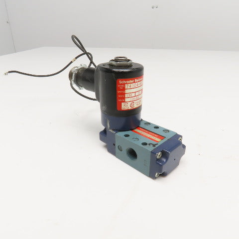 Schrader Bellows 52401-1115 3 Port 2 Position Pneumatic Cyclone Valve 120V 1/4"
