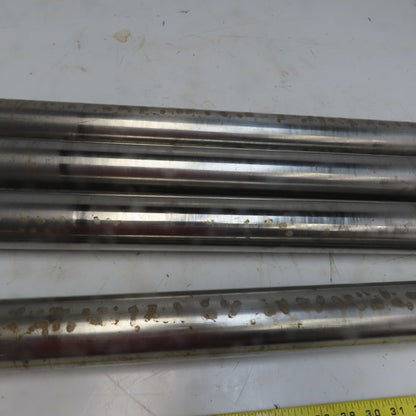 2-1/2" OD Plain Steel Gravity Roller 73" Bf 71" Face 5/8" Hex Lot of 4
