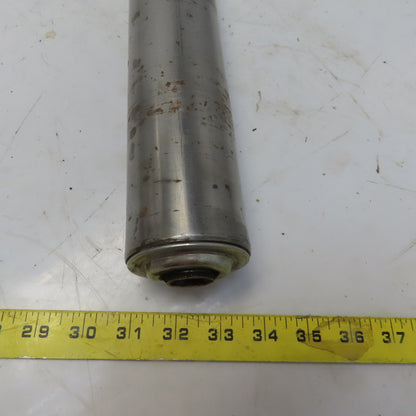 2-1/2" OD Plain Steel Gravity Roller 73" Bf 71" Face 5/8" Hex Lot of 4
