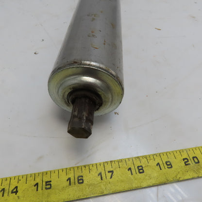 2-1/2" OD Plain Steel Gravity Roller 73" Bf 71" Face 5/8" Hex Lot of 4
